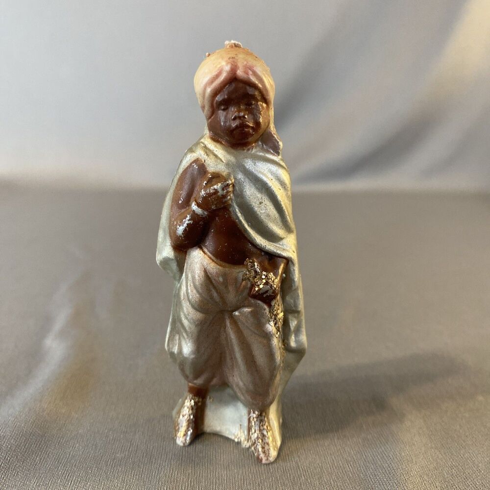Vintage Christmas Nativity Replacement Figure African American Shepherd Boy 3.5”